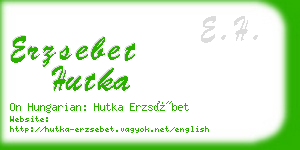 erzsebet hutka business card